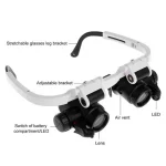 8X 15X 23X Adjustable Dual Polished Crystal Acrylic Lens Jewelry Watch Repair Magnifier Glass Head Eye Loupe Measurement Tools 3