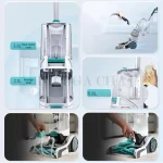50℃ Floor Scrubber Dryer Machine For Carpet Fabric Sweeping 99% Mite Removal For Hotel Cleaning  Scrubbing Home Appliance 16KPa 2