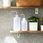 2 Pack Watering Can, 250ML & 500ML Succulent Bottle, Plant Squeeze Bend Mouth Safety Wash, Small Medium White 2