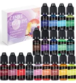 Candle Dyes Kit Liquid Colorant Pigment Set DIY Candle Making Supplies Aromatherapy Soap Soy Wax Dye Candle Mold Coloring 2