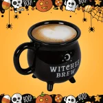 1pc, Witch Brew Coffee Mug,350ml/ 11.8oz Ceramic Coffee Cup, Water Cups,Summer Winter Drinkware,Birthday Gifts,Halloween Gift 6