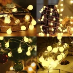 10M Small Ball Fairy Lights Globe String Lights USB/Battery Operated for Garden Christmas Bedroom Wedding Camping Tent Decor 6