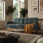 67.7-inch Mid-Century Modern Loveseat Sofa with Wooden Legs  for Living Room, Bedroom, or Office 6