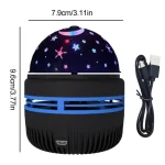 LED Starry Sky Night Lights USB Projector Lamp Magic Ball Moon Star Christmas Lights Home Room Atmosphere Decorations 6