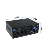 AK45 HiFi Digital Bluetooth Audio Amplifier MP3 Channel 2.0 Sound Power AMP stereo Home Automotive Car for Speakers MAX 350W*2 4