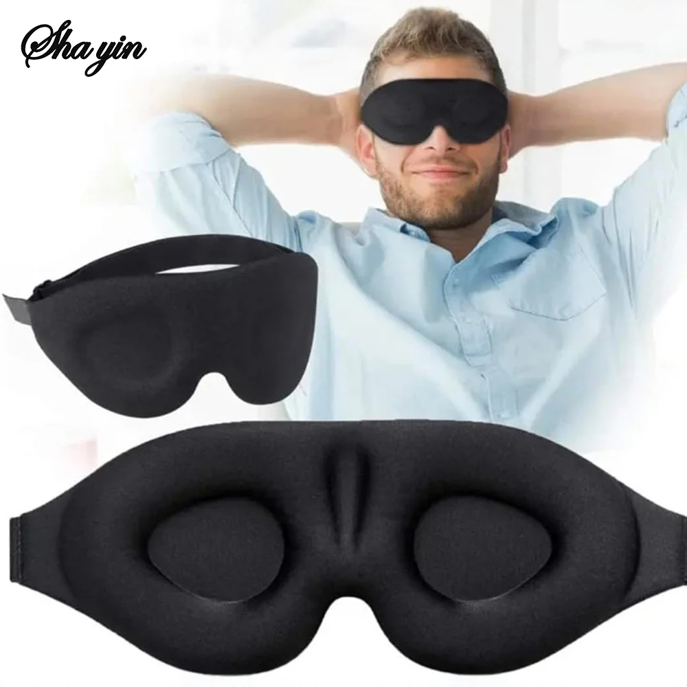 3D Eye Mask Adjustable Suitable for Men and Women with No Pressure on the Eyes Breathable and Light Blocking Eye Mask Black 3D Eye Mask Adjustable Suitable for Men and Women with No Pressure on the Eyes Breathable and Light Blocking Eye Mask Black