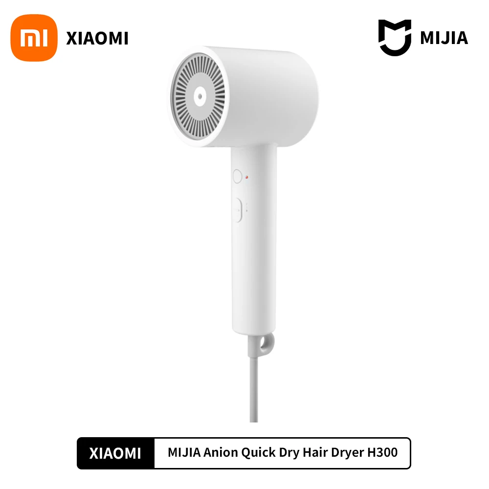 XIAOMI MIJIA Mi Ionic Hair Dryer H300 Quick Dry Negative Ion Hair Care Professional For Home 1600W Electric Hair Dryers Diffuser XIAOMI MIJIA Mi Ionic Hair Dryer H300 Quick Dry Negative Ion Hair Care Professional For Home 1600W Electric Hair Dryers Diffuser