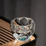 1PC 50ML Shot Glasses Diamond Faceted Double Bottom Crystal Glass Cup for Whiskey Espresso Tea Cup Bar Light Luxury Drinkware 6