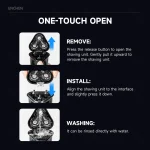 ENCHEN Electric Shaver 3D Blackstone 3 IPX7 Waterproof Razor Wet And Dry Dual Use Face Beard Battery Digital Display For Men 4