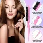 4pcs/Set Hairdressing Tools Set spray Bottle Rat Tail Comb Teasing Hair Brush Edge Control Hair comb For Combing Smoothing Hair 3