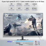 8K HDMI-compatible Cable for Xiaomi Mi Box 8K/60Hz 4K/120HZ 48Gbps Digital Cable for PS5 PS4 Laptop TV Monitor Projectors 2