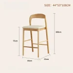 Nordic Wood Bar Chair Designer Luxury Reception Desks Unusual High Stool Modern Simple Relaxing Taburete Alto Trendy Furniture 4