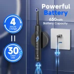 Electric Toothbrush for Adults Rechargeable T37 Sonic Toothbrush with 3 Modes IPX7 Waterproof 40,000 VPM Motor With 4 Brush Head 5
