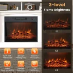 Fireplace TV Stand for TVs Up to 65 Inch, Electric Fireplace TV Console w/Remote Control, Overheat Protection,, Customized 5