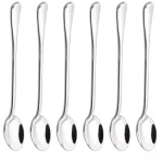 6PCS  Coffee Spoon Long Handle Ice Cream Dessert Tea Spoon For Picnic Drinkware Tableware Kitchen Set Supply 5