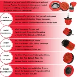 5pcs Multi-Purpose Electric Drill-Brush kit Power Scrubber Brush Car Polisher Kitchen Bathroom Cleaning Kit Toilet Cleaning Tool 3