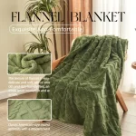 Ultra-Soft 3D Plush Fleece Blanket – Luxurious Dense Weave, Cozy Flannel Throw for Warmth 4