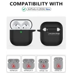 Silicone earphone case For Apple AirPods 4 Case Wirless hesdphones Earbuds case with   hook 2