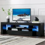 EBELLO 63-Inch Multifunctional TV Cabinet TV Support Shelf Storage Cabinet With Multi-Color Lighting Strip 2
