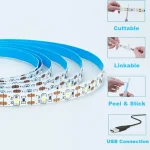 DC 5V USB LED Strips 2835 White Warm White LED Strip Light TV Background Lighting Tape Home Decor Lamp 1- 5m LED String Light 3
