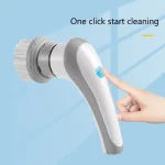 Handheld Scrubber Brush 360 Degree Rotation Electric Brush Cleaner 3 Replaceable Brush Heads Bathroom Kitchen Cleaner 2