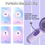 Mini portable fan, handheld small fan, USB charging, 3-speed handheld fan suitable for office, outdoor travel, and camping 6