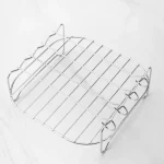 Outdoor grill set with skewers square air fryer grill steamer stainless steel barbecue bracket 5