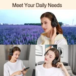 Men Gift Gold Wireless Headphones Bluetooth Earphone Stereo Headset Game with Build-in MIC with Universal for Android and iOS 5