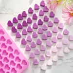 55 Compartment Heart Silicone Candle Mold Valentine's Day Candles Making Kit DIY Love Cake Chocolate Baking Mould Party Gifts 2