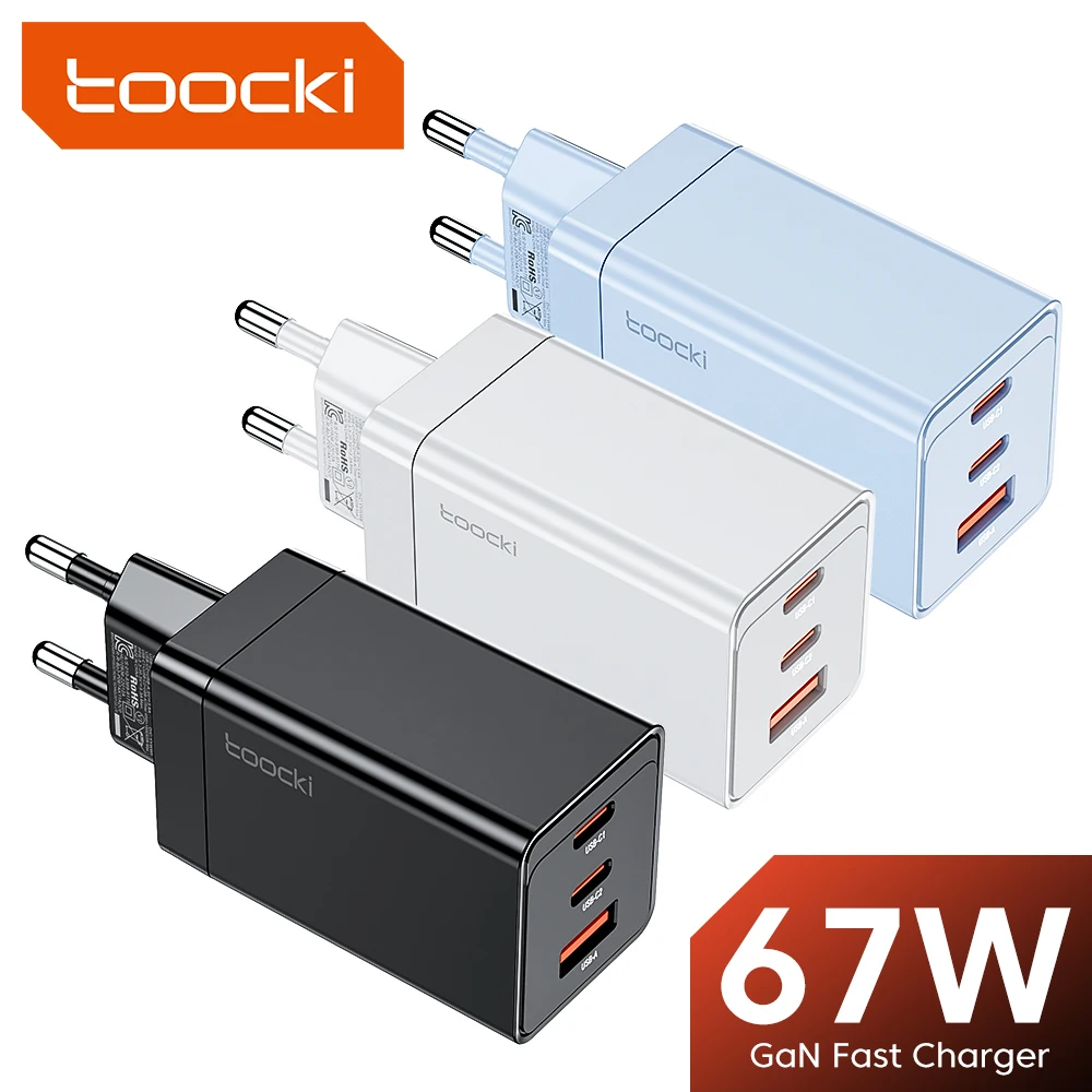 Toocki 67W GaN USB C Charger Fast Charging Multi-Color Type C Charger for Macook iPhone 15 14 13 12 Pro Max Samsung Xiaomi POCO Toocki 67W GaN USB C Charger Fast Charging Multi-Color Type C Charger for Macook iPhone 15 14 13 12 Pro Max Samsung Xiaomi POCO