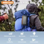 1*30W Foldable Solar Panel with 1*10000mAh Solar Power Bank,15W Dual Output Port,Suitable for outdoor travel camping/hiking 4