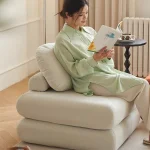 Fabric single sofa, sweet potato sofa bed, small-sized living room folding dual-use tatami, tofu block lazy sofa 5