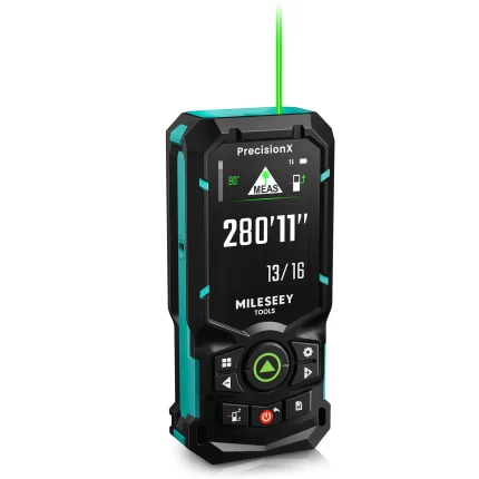 MILESEEY S50 Laser Distance Meter 120M Rechargeable Green Laser Tape Measuring With Bluetooth,Powerburst Technology, Laser Mark