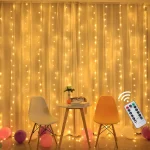 Curtain Light for Party/Wedding/Festival/Christmas,Window Blinking String Light for Bedroom/Living Room,USB Plug with 8 Modes 5