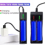 18650 Battery Charger 1/2/4 Slots Dual 18650 Charging 3.7V  Rechargeable Lithium Battery USB Charger For 16340 14500 18650 4