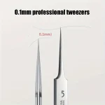 1 Pack Extra Fine No. 5 Cellular Acne Blackhead Tweezers - Facial Beauty Remove Acne Needle Tools for Skin Care 6