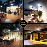 28SMD/108COB Sensor Street Lamp 3 Light Modes Outdoor Waterproof Security Solar Lamps for Garden Patio Path Remote Control Light 6