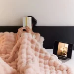 [Cozy|Faux Rabbit] Soft, Warm, 1pc Cozy Faux Rabbit Fleece Blanket | Throw for Bedroom, Guest Room, Living Room, Student Dormito 6