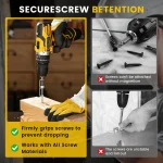 Spring-loaded screw holder drill bit anti-drop screwdriver bit fixing clamp set, suitable for electricians and home DIY repairs. 6
