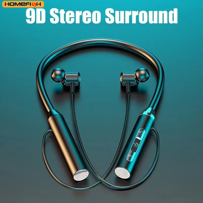 9D Bluetooth Earphones Wireless Headphones Magnetic Sport Neckband Neck-hanging TWS Earbuds Wireless Blutooth Headset with Mic 9D Bluetooth Earphones Wireless Headphones Magnetic Sport Neckband Neck-hanging TWS Earbuds Wireless Blutooth Headset with Mic