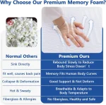 Hcore 8/10 Inch Queen Size Mattress, Tencel Cover, Premier Cooling Green Tea/Gel Medium Firm Mattress in a Box. 4