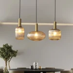 Simple Retro Single Head Ceiling Chandelier Creative Green Glass Hanging Pendant Light for Restaurant Shop Living Room Medium 2