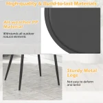 3 Piece Patio Bistro Set All Weather Heavy Duty Table and Chairs Set of 2 Black 6