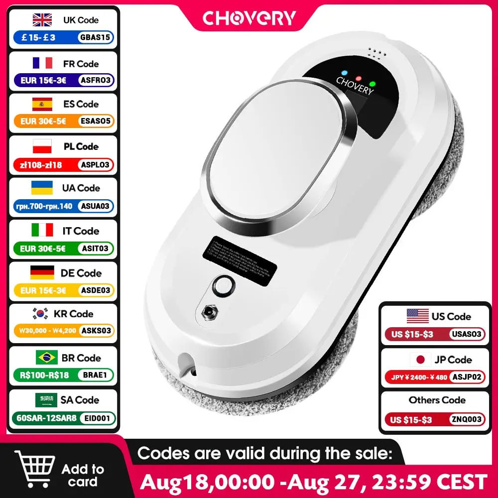 CHOVERY Robot Window Cleaner Window Cleaning Robot Smart Home Robot Vacuum CleanerRemote Control Glass Cleaning Robots CHOVERY Robot Window Cleaner Window Cleaning Robot Smart Home Robot Vacuum CleanerRemote Control Glass Cleaning Robots
