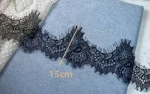 3Meters White/black Underwear Eyelash Lace Fabric Ribbon Diy Female Lace Trims Wedding Decoration 5