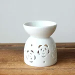 Ceramic Crafts Aroma Burner Handmade Hollow Flower Pattern Essential Oil Burner Candle Lamp Many Style HomeOffice Crafts Decor 4