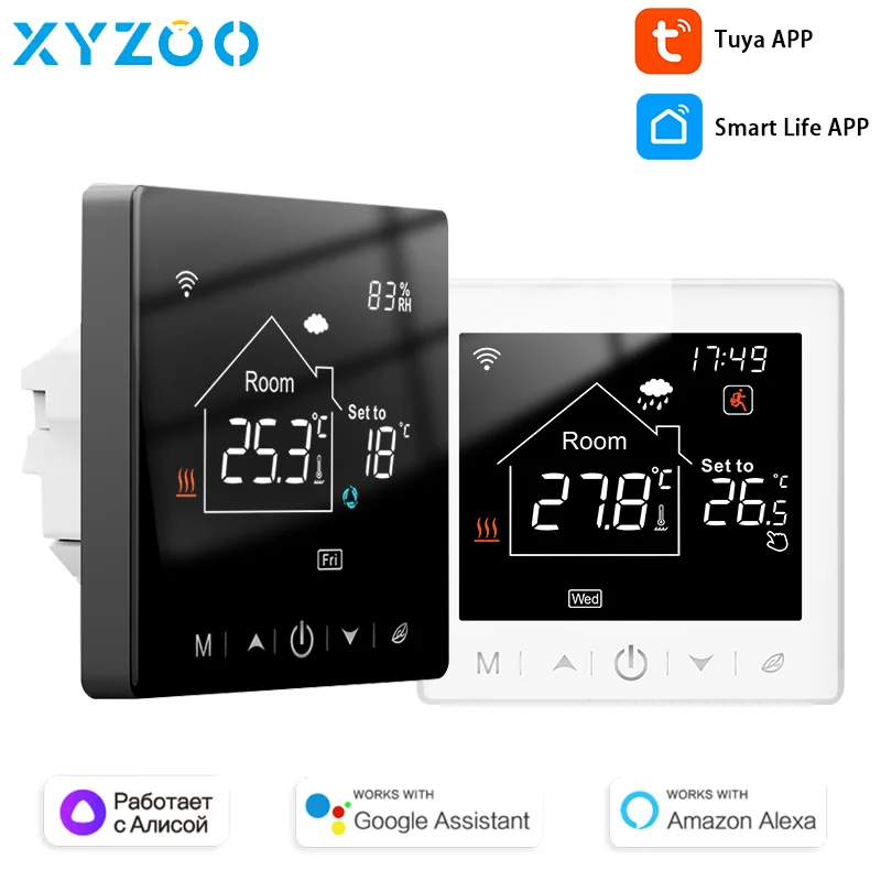 Tuya Thermostat WiFi Electric/Water/Gas Boiler Warm Floor Heating Temperature Controller Smart Thermoregulator Alexa Google Tuya Thermostat WiFi Electric/Water/Gas Boiler Warm Floor Heating Temperature Controller Smart Thermoregulator Alexa Google