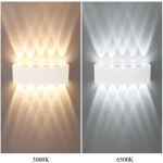 LED Wall Light Waterproof IP65 Outdoor Wall Lamp Garden Porch Light Decor Garden Yard Bathroom Bedroom Living Room AC85-265V 4