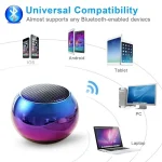 Wireless Bluetooth Speaker Portable Small Steel Gun Metal Heavy Stereo Surround Subwoofer Outdoor Mini Bluetooth Small Speaker 4