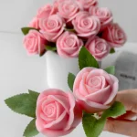 New 3D Flower Silicone Candle Molds Handmade Rose Flower Soap Plaster Chocolate Baking Mold for Valentine's Day Decoration Gift 2